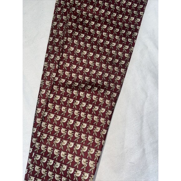 Brooks Brothers Rabbit easter Mens Tie 100% Silk USA Red church vintage - Picture 7 of 7